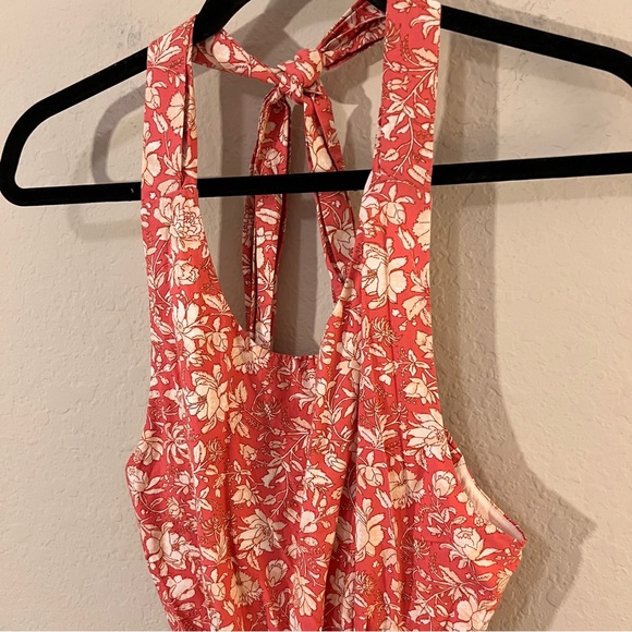 J.Crew Twist-Back Midi Dress Pink Floral Cutout Open Back Slit Size 18 - Picture 6 of 12